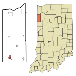 Newton County Indiana Incorporated and Unincorporated areas Kentland Highlighted